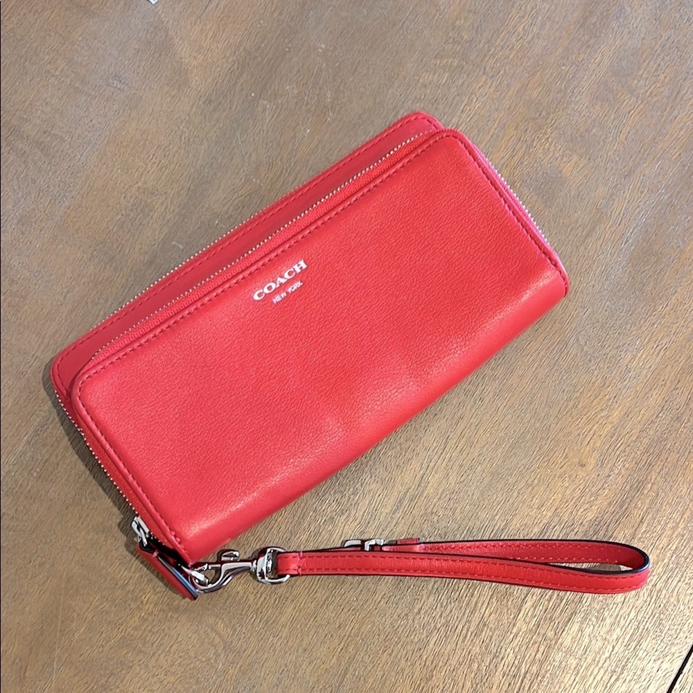 Coach Red Wristlet Wallet